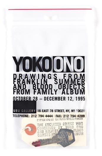 YOKO ONO Blood Objects from Family Album Announcement.